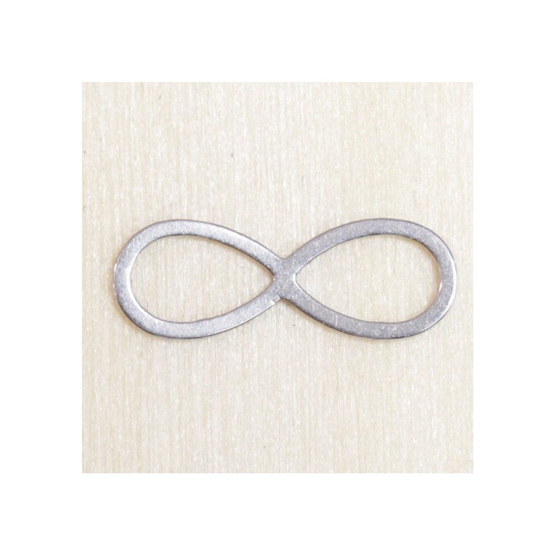 Connecteur - Acier Inoxydable - Symbole infini - 16x6mm - Argenté foncé