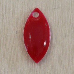 Sequin Emaillé en résine époxy navette 12x6mm - Rouge