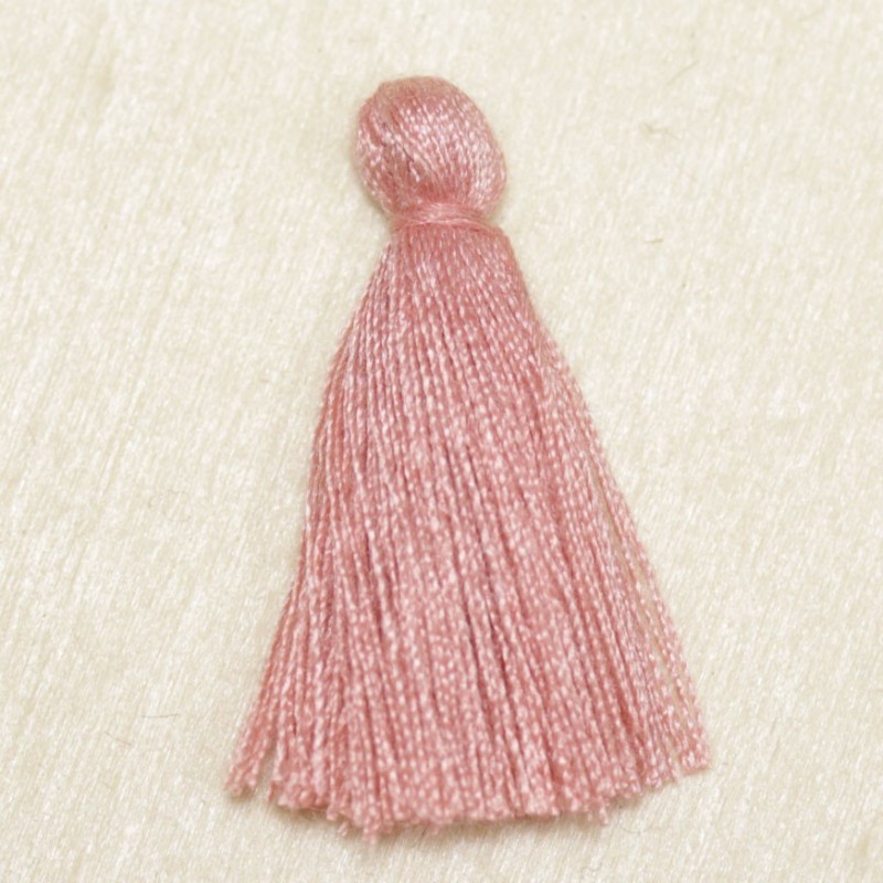 Pompon de fil de coton - 30 à 40 mm - Vieux Rose