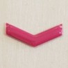 Sequin Émaillé grand chevron Rose fuchsia - 30x13mm