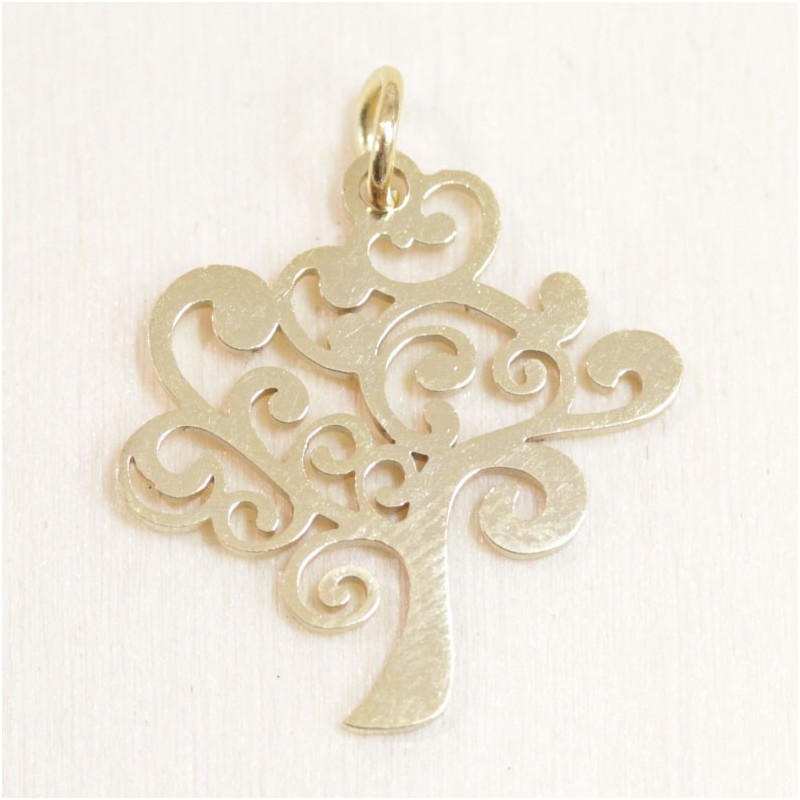 Pendentif - Acier inoxydable - Arbre de vie - 20x20mm - Doré