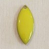 Sequin Émaillé grande navette Jaune clair - 23x10mm