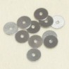 Perles - Acier Inoxydable - Rondelles - 5x0,2mm - Argenté foncé - Lot de 50