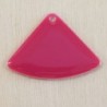 Sequin Émaillé grand triangle arrondi Rose fuchsia - 18x25mm