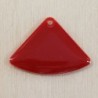 Sequin Émaillé grand triangle arrondi Rouge - 18x25mm