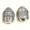 Perle - Acier Inoxydable - Tête de Buddha - 14x12mm - Argenté foncé