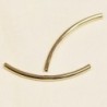 Perle - Acier Inoxydable - Tube courbé - 50x3mm - Doré