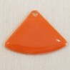 Sequin Émaillé grand triangle arrondi Orange - 18x25mm