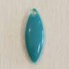 Sequin Émaillé navette Bleu Turquoise - 20x8mm