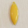 Sequin Émaillé navette Jaune - 20x8mm