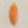 Sequin Émaillé navette Orange clair - 20x8mm