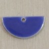 Sequin Émaillé demie-lune Bleu Violet -16x8mm