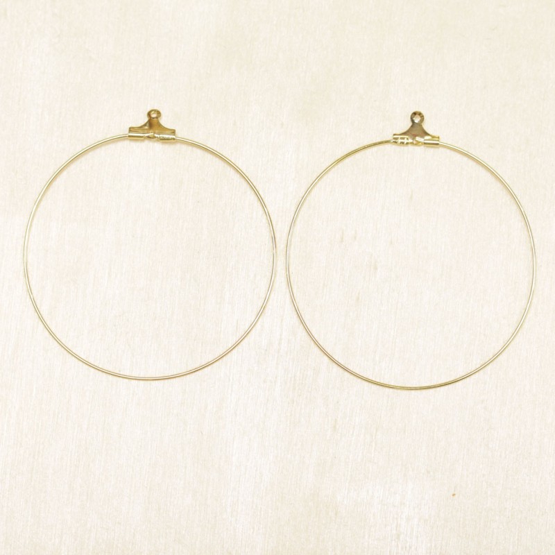 Boucles d'Oreilles Créoles 45mm - Doré - La Paire