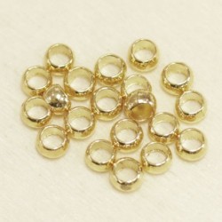 Perles à écraser 3mm  - Doré - Lot de 20