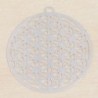 Breloque Laser Cut - Rond fleur de vie - 33x31mm - Argenté