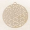 Breloque Laser Cut - Rond fleur de vie - 33x31mm - Gold rose