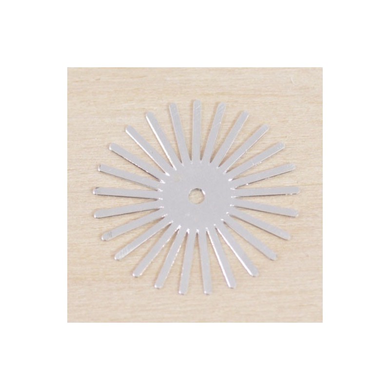 Breloque Laser Cut  soleil argenté