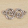 Connecteur - Spirale - 18x12mm - Argenté foncé