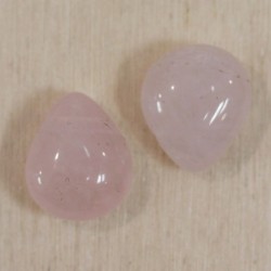 Perle en pierre naturelle ou Gemme - Goutte 12*12mm - Quartz Rose