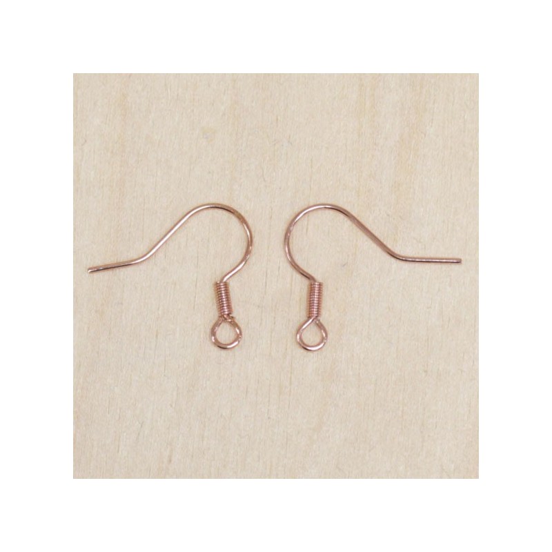 Boucles d'oreilles - Hameçons - Acier inoxydable - Cuivre clair