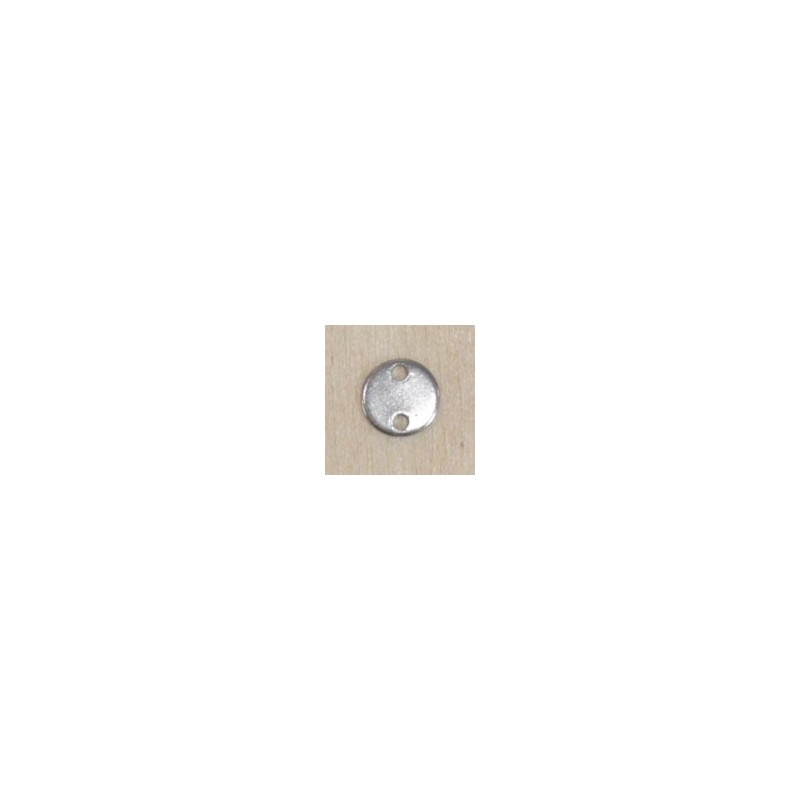 Connecteur - Acier Inoxydable - Rond - 6mm - Argenté foncé