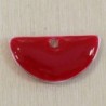 Sequin Émaillé demie-lune Rouge -16x8mm