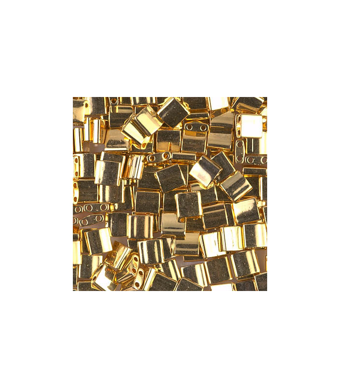 MTL-0191 Miyuki Tila 5x5mm - Gold Plated 24 Kt - 5g