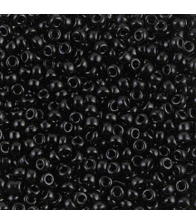 MR8-0401 Miyuki Rocailles 8/0 - Opaque Black - 8g