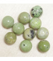 Perles en pierre naturelle ou Gemme - Chrysoprase - 4mm - Lot de 10 perles