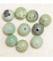 Perles en pierre naturelle ou Gemme - Chrysoprase - 6mm - Lot de 10 perles