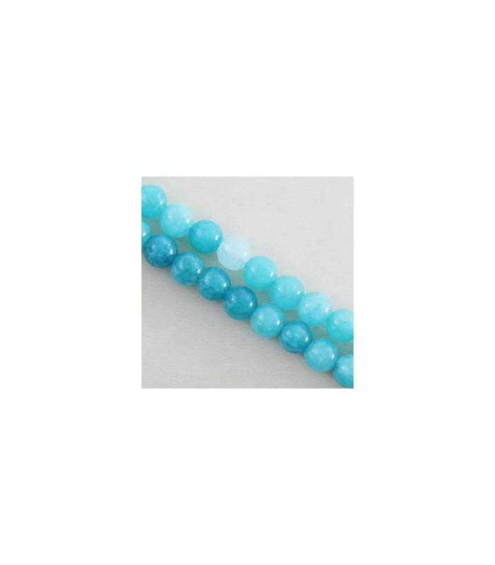 Perles rondes en Amazonite - 10mm - Fil de 38cm - Pierre naturelle ou Gemme