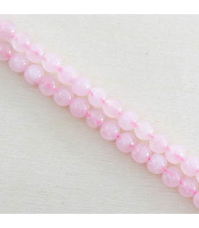 bracelet quartz rose perle ronde 10 mm ,pierre naturelle