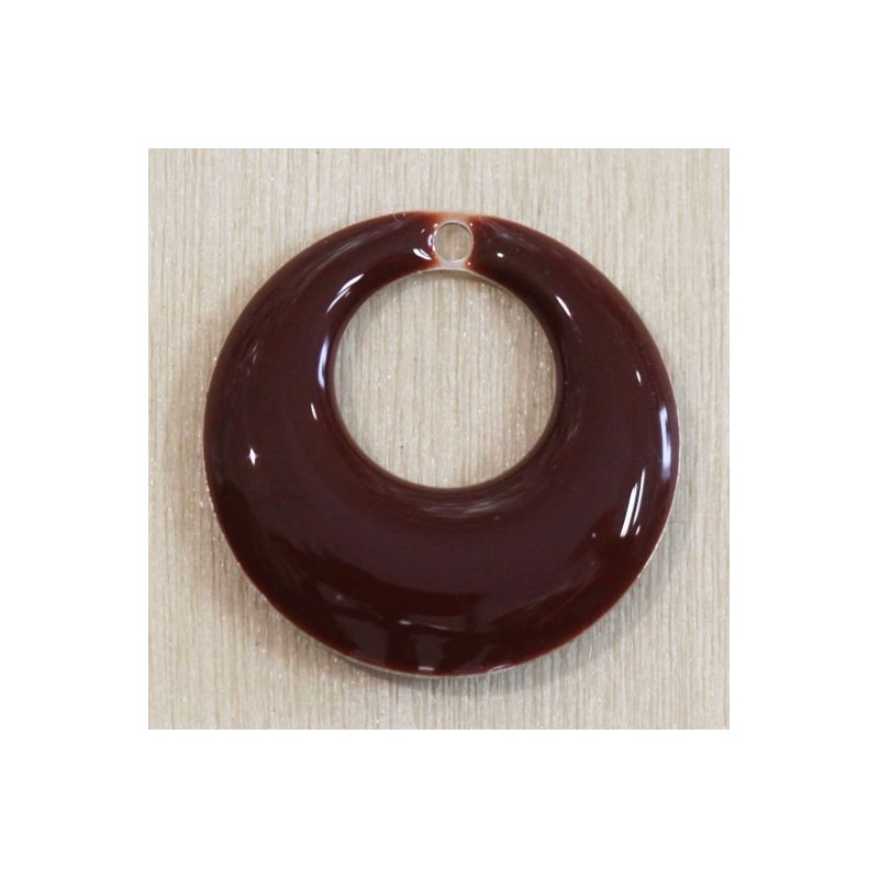 Sequin Émaillé donut's Marron Chocolat