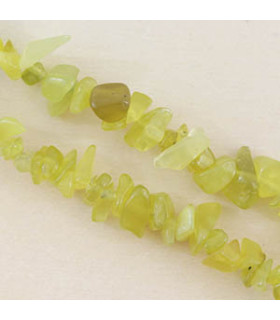 Perles Chips en Jade vert - 5 à 8mm - Fil de 80cm - Pierre naturelle ou Gemme