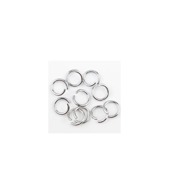 Anneaux de jonction 12x1,2mm - Acier inoxydable - Argenté foncé - Lot de 10