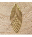 Pendentif Laser Cut - Goutte - 40x15mm - Doré