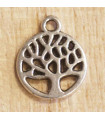 Breloque - Arbre de Vie - 13x10mm - Argenté Foncé