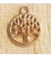 Breloque - Arbre de Vie - 13x10mm - Rose Doré