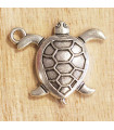 Breloque Tortue - 24x21mm - Argenté foncé