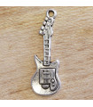 Breloque - Guitare - 30x11mm - Argenté foncé