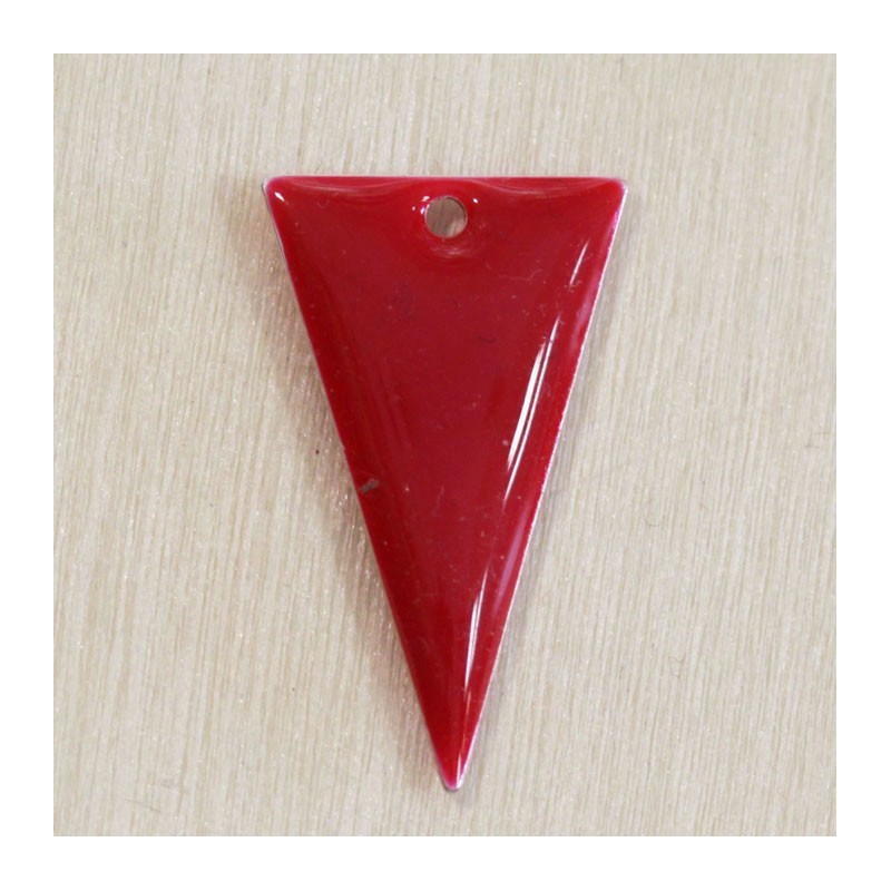 Sequin Émaillé triangle Rouge