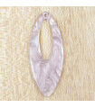 Pendentif Ovale Évidé - Marbré Violet Clair - 45x18mm - Acétate de Cellulose