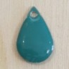 Sequin Émaillé goutte Bleu turquoise - 15x10mm