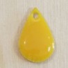 Sequin Émaillé goutte Jaune - 15x10mm